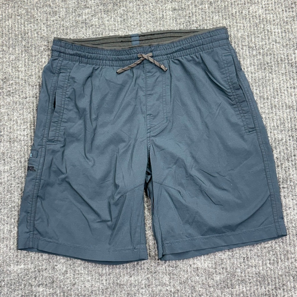 Kuhl Renegade Shorts Mens Small Blue Grey Elastic Waist Hiking Outdoor Technical